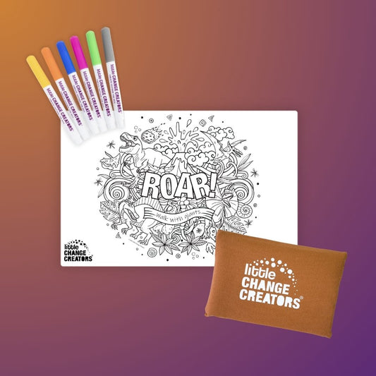ROAR! Pocket Reusable Colouring In Set