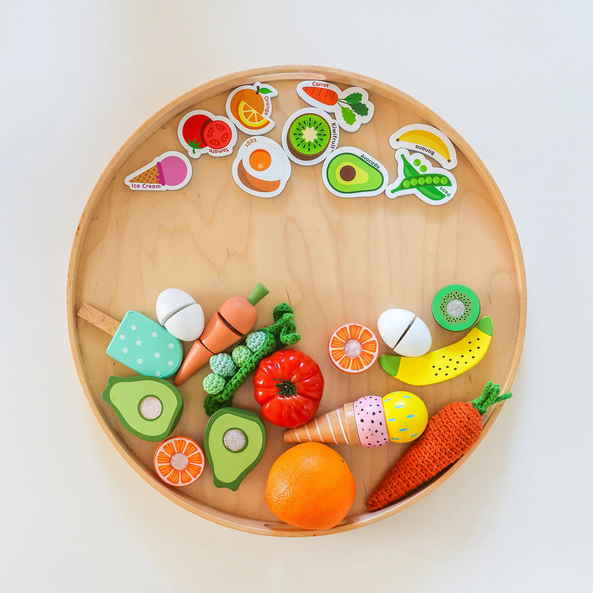 Magnetic Foods & Letters - A–Z Magnetic Learning Set – Educational Toy for Kids