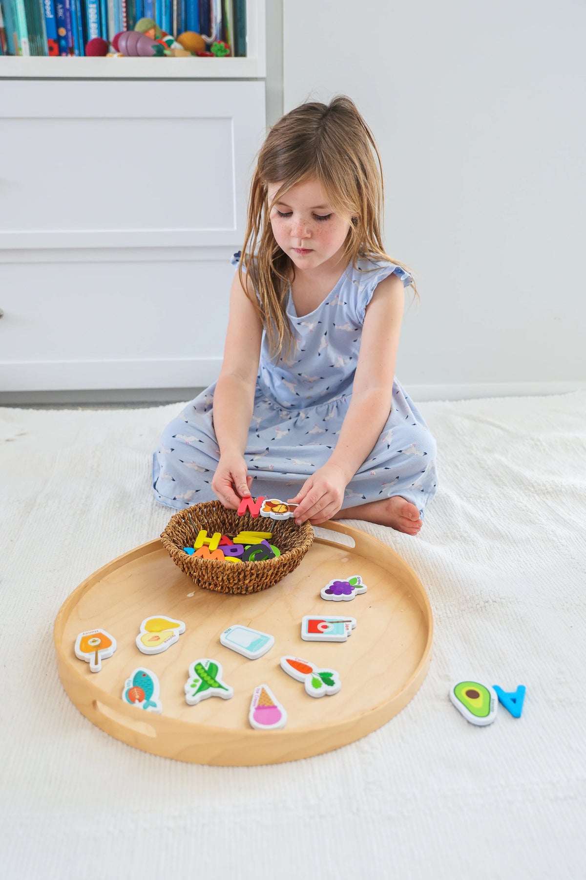 Magnetic Foods & Letters - A–Z Magnetic Learning Set – Educational Toy for Kids