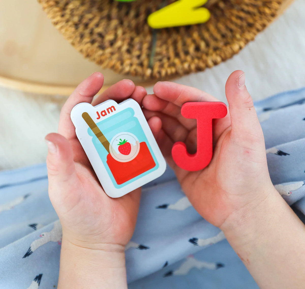 Magnetic Foods & Letters - A–Z Magnetic Learning Set – Educational Toy for Kids