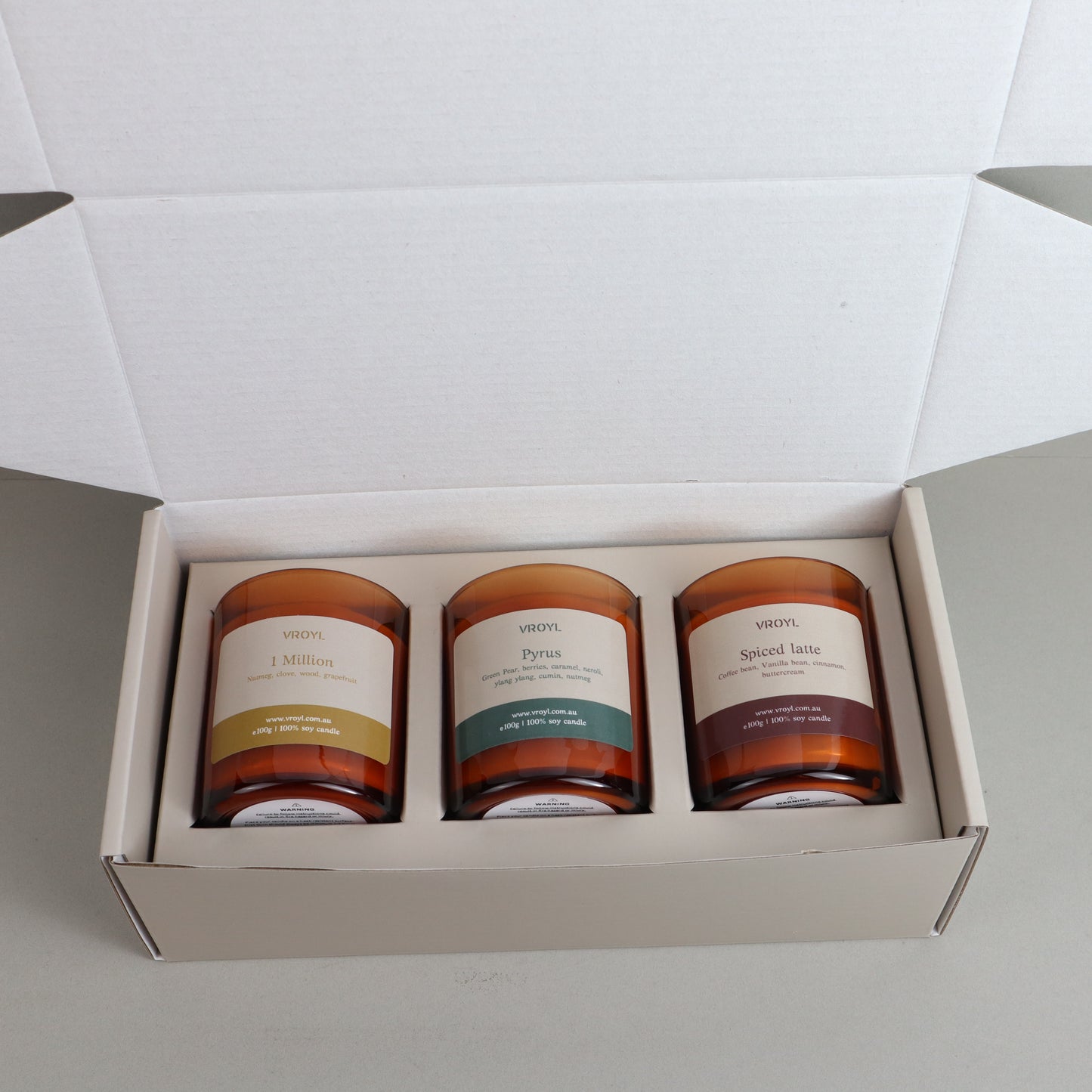 Natural Soy Candle Gift Set - 3 candles