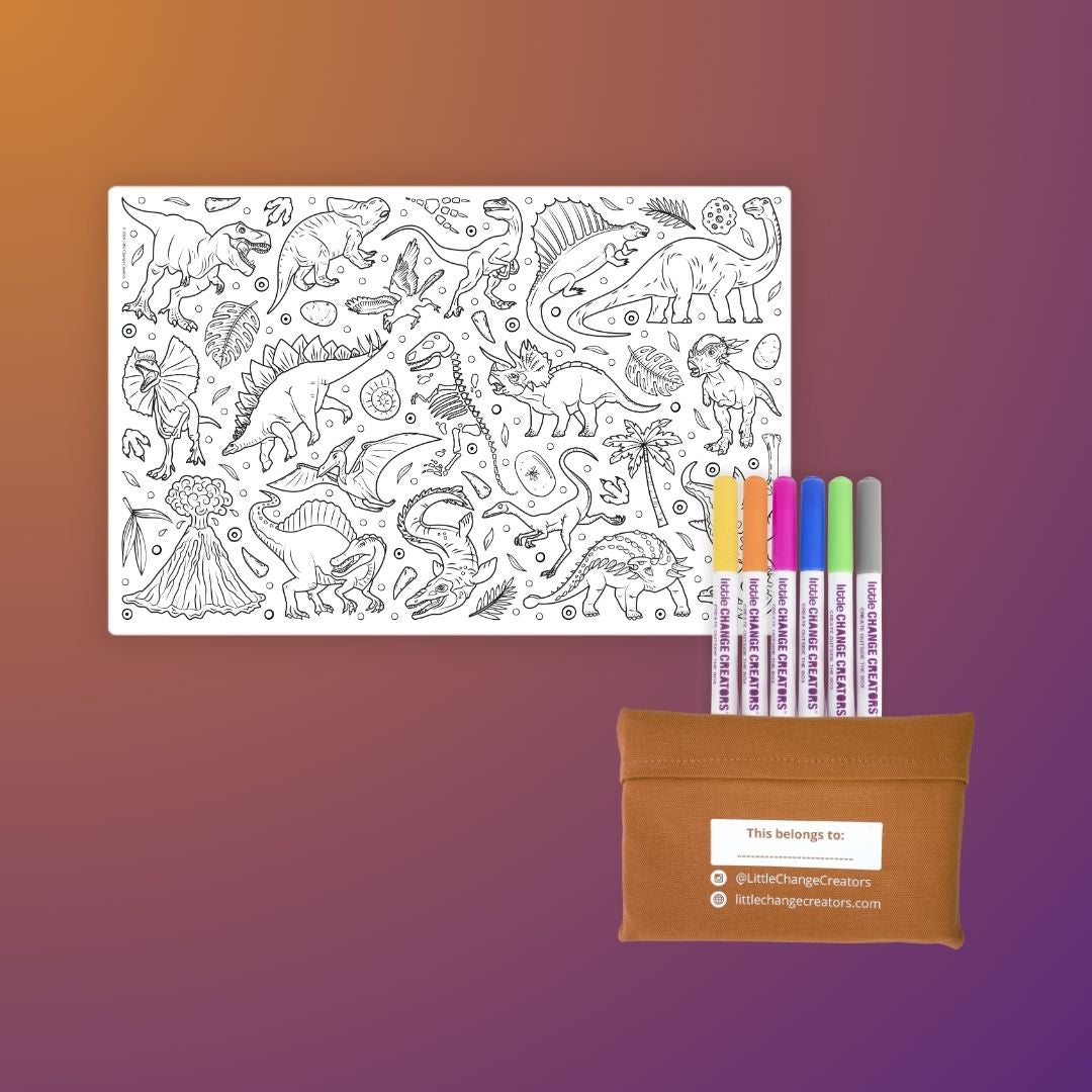 ROAR! Pocket Reusable Colouring In Set