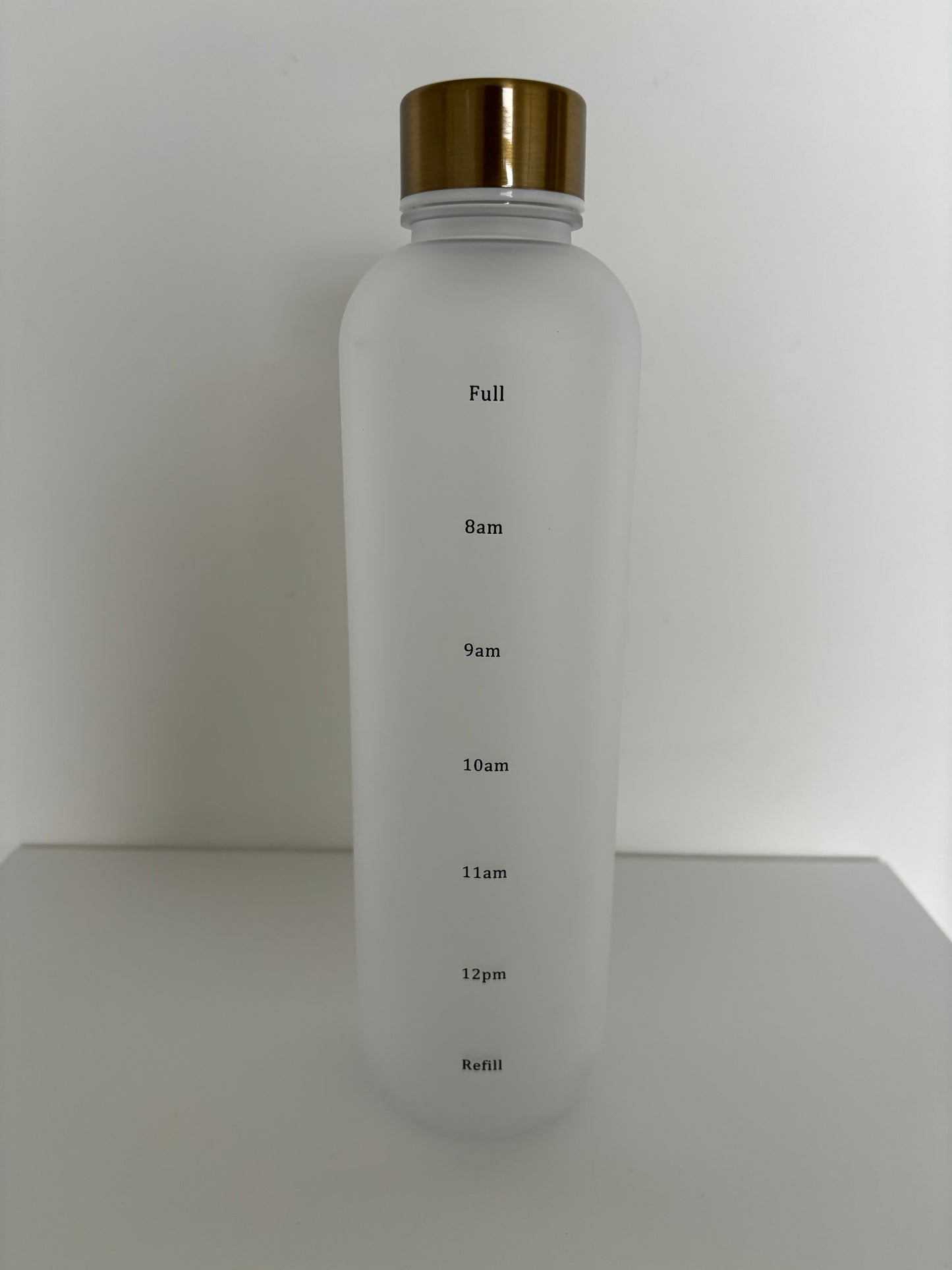 1L Frosted Water Bottle - White