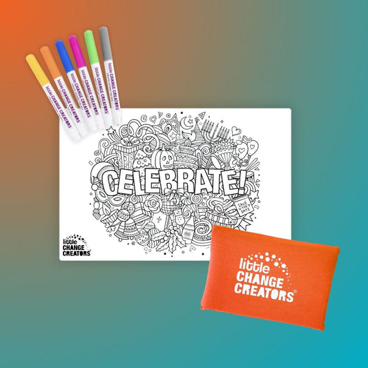 Celebrate! Pocket Reusable Colouring In Set