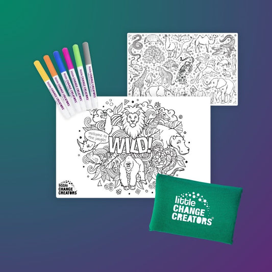 WILD! Pocket Reusable Colouring In Set