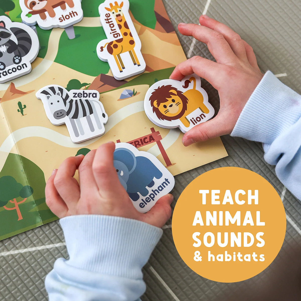 Magnetic Zoo Animals - 28pc Fridge magnets