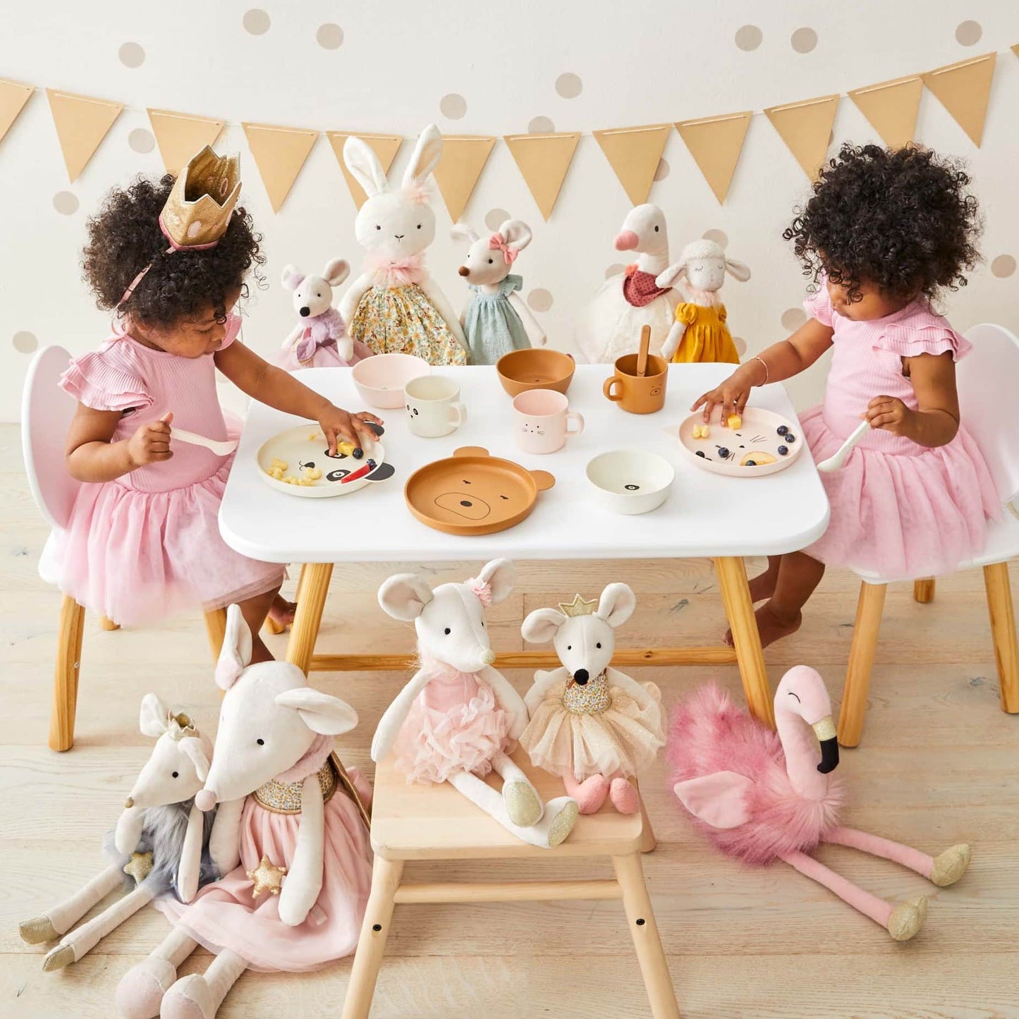 Animal Faces Bamboo 4pc Dinner Set - Kitten