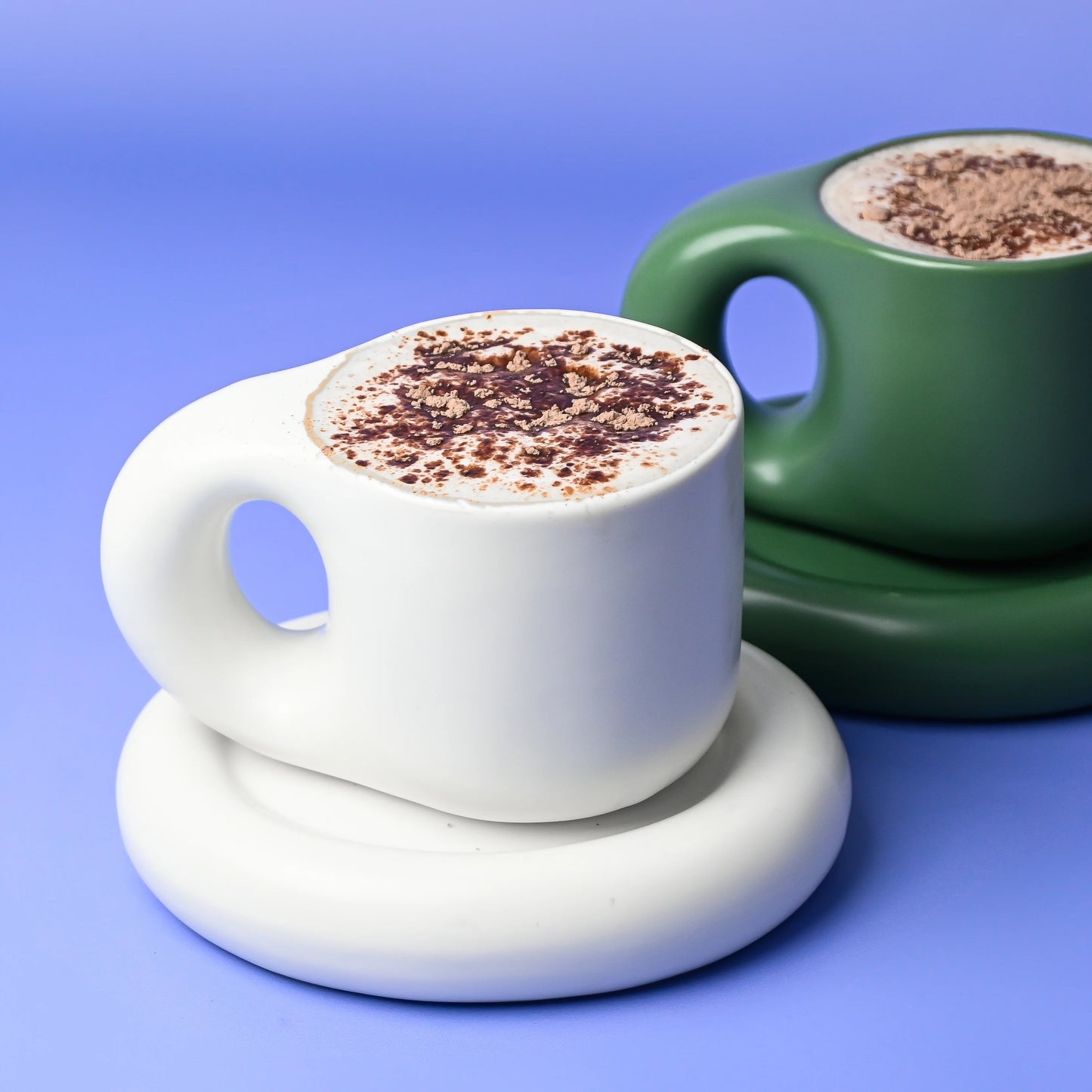 Chubby Mug & Saucer - White