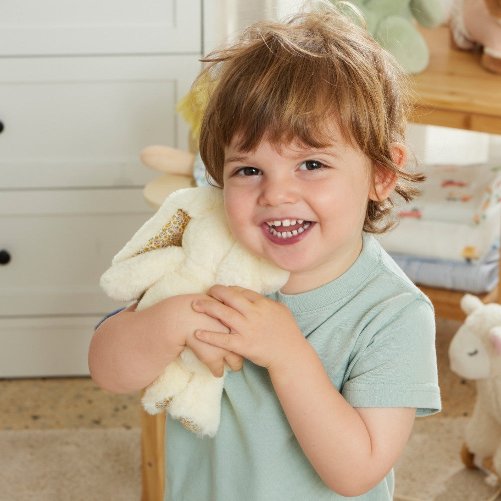 Floral Lemon Bunny Rattle