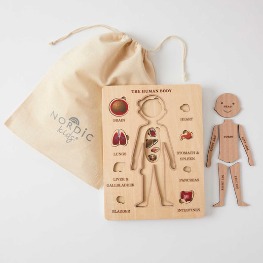 Human Body Puzzle for Kids – Wooden STEM Anatomy Educational Toy