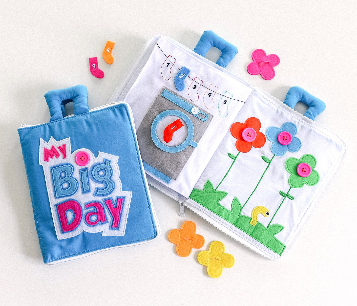 My Big Day - Interactive Fabric Activity Busy Book for Toddlers & Preschoolers