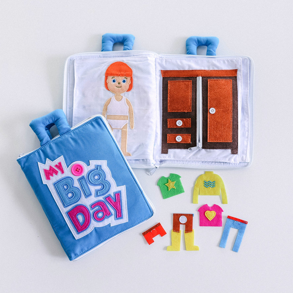 My Big Day - Interactive Fabric Activity Busy Book for Toddlers & Preschoolers