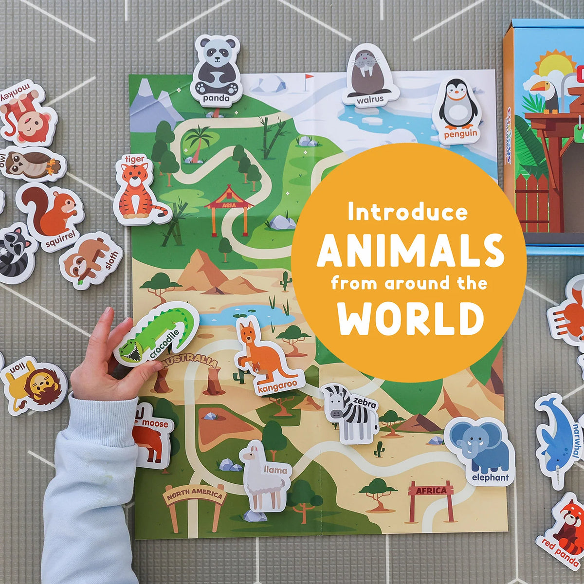 Magnetic Zoo Animals - 28pc Fridge magnets