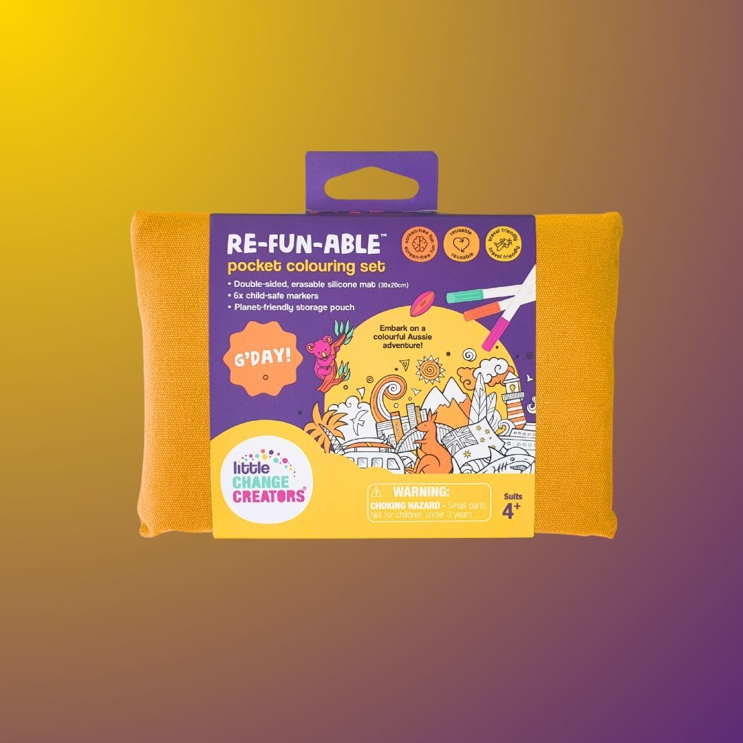G’DAY! Pocket Reusable Colouring In Set