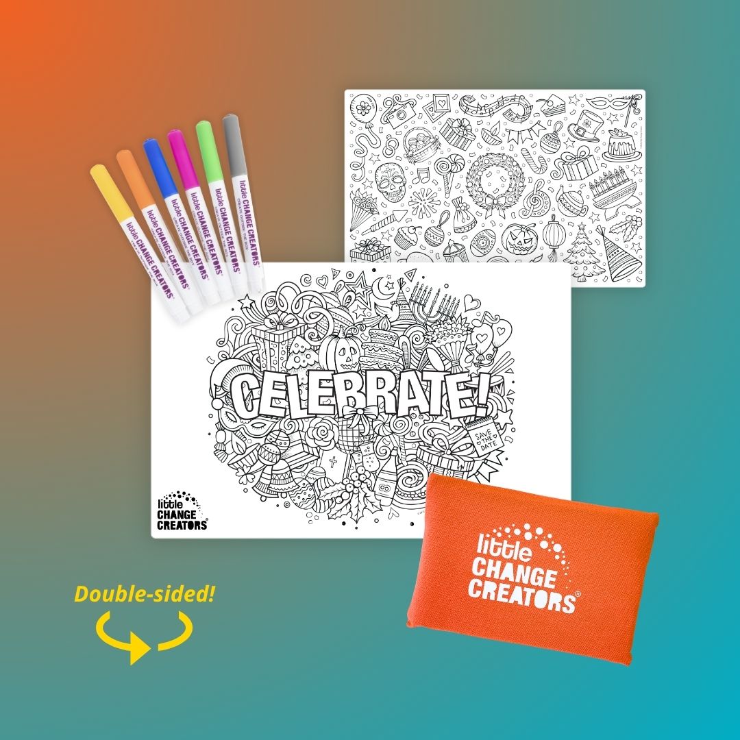 Celebrate! Pocket Reusable Colouring In Set