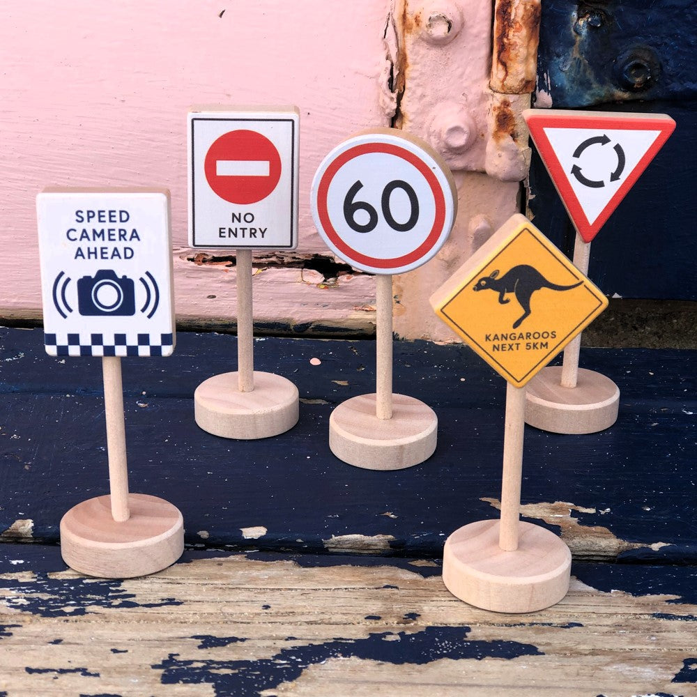 Wooden Aussie Road Signs