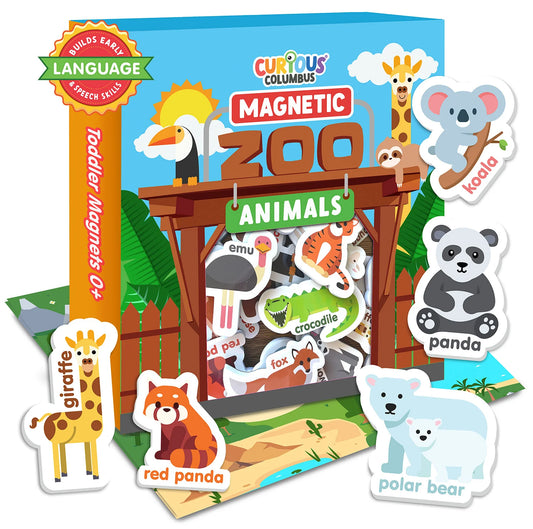 Magnetic Zoo Animals - 28pc Fridge magnets