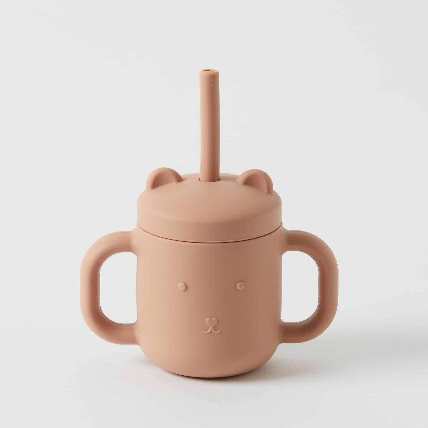 Bear Silicone Sippy Cup for Toddlers with Straw - Spill Proof